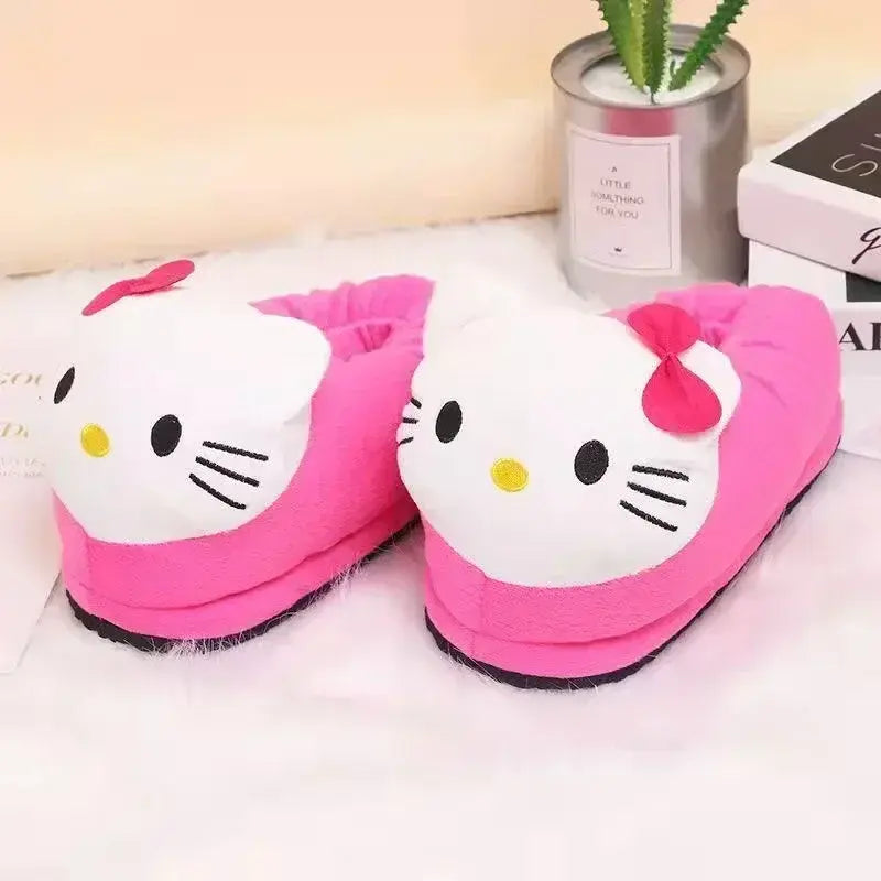 Hello Kitty Cotton Slippers Winter Foam Lover Pink Red