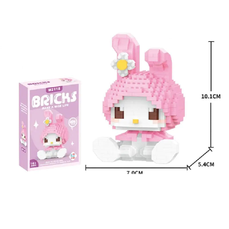 Hello Kitty Building Block Sanrio Anime Figure