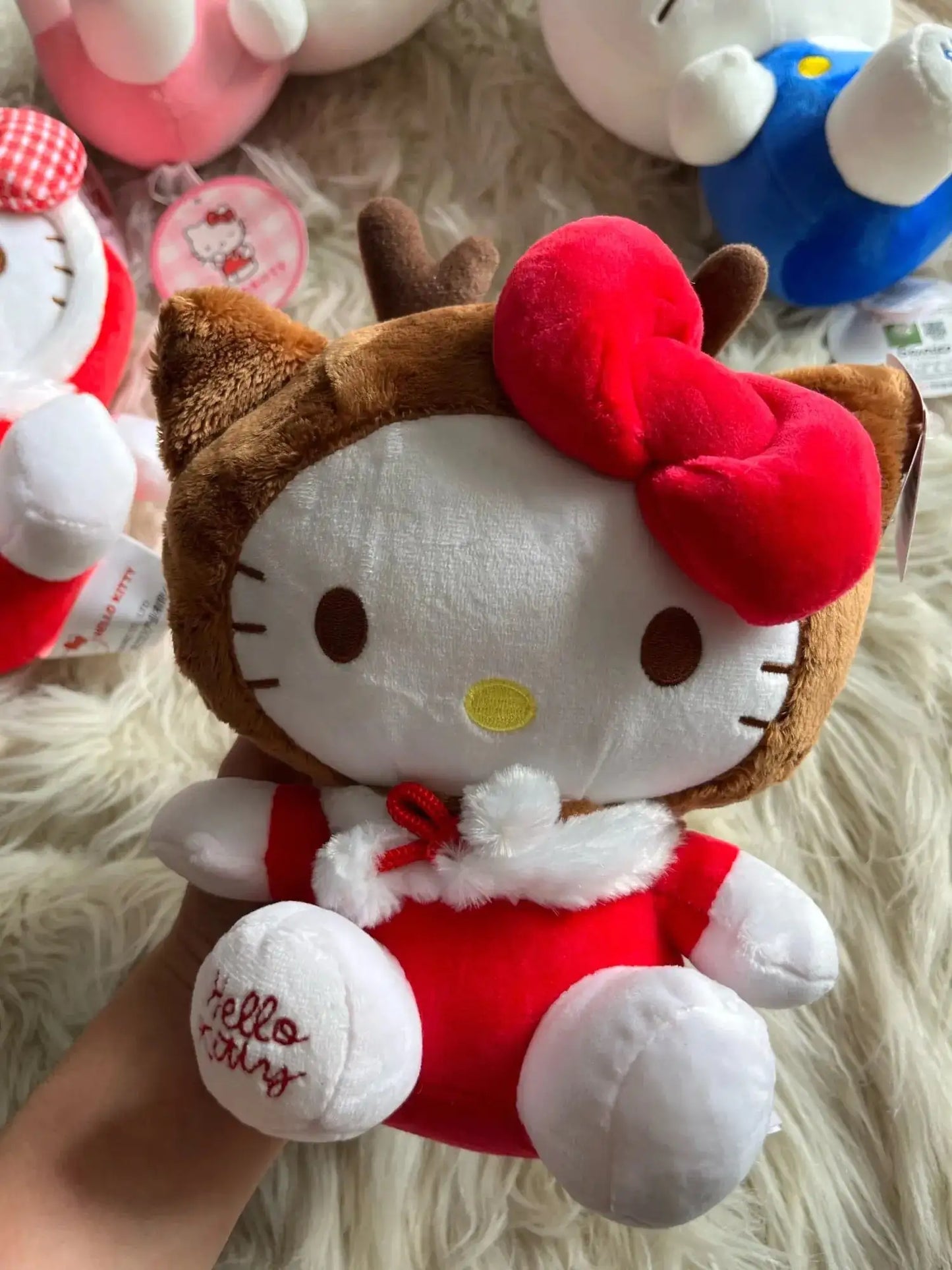 Hello Kitty Christmas Santa Reindeer Plushies