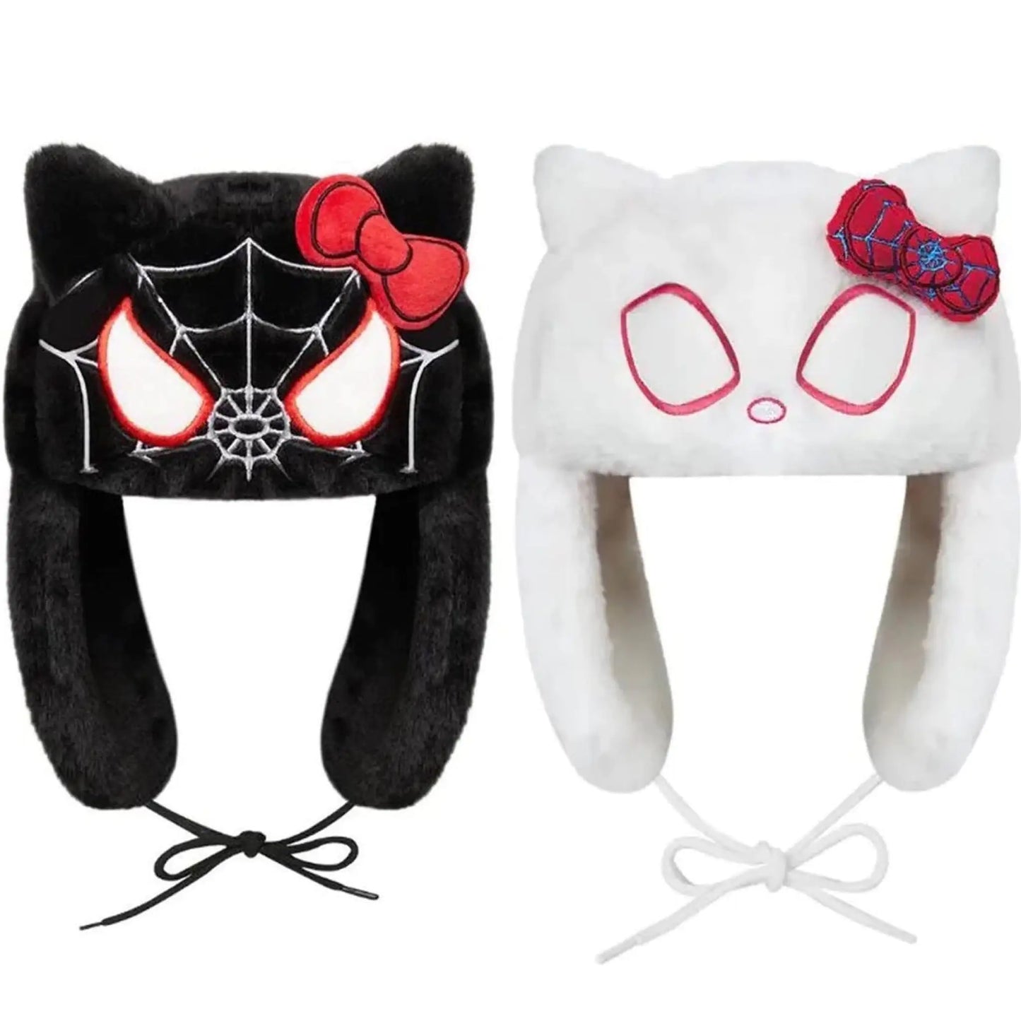 Spiderman & Gwen Stacy x Hello Kitty Fluffy Ushanka Hat