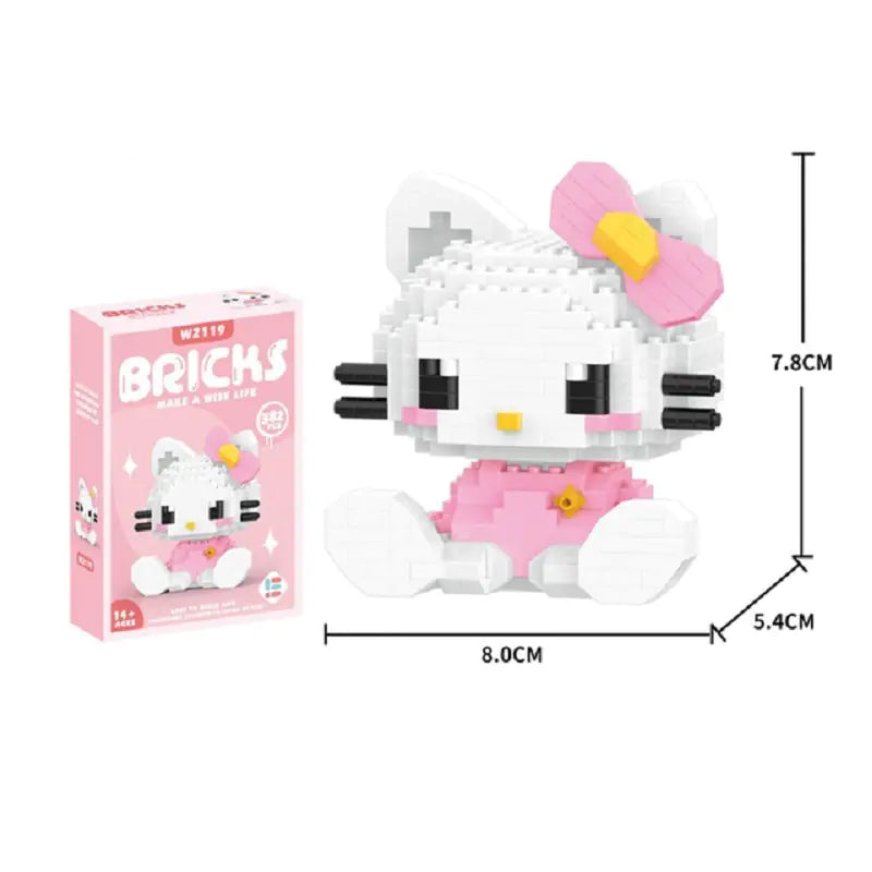 Hello Kitty Building Block Sanrio Anime Figure